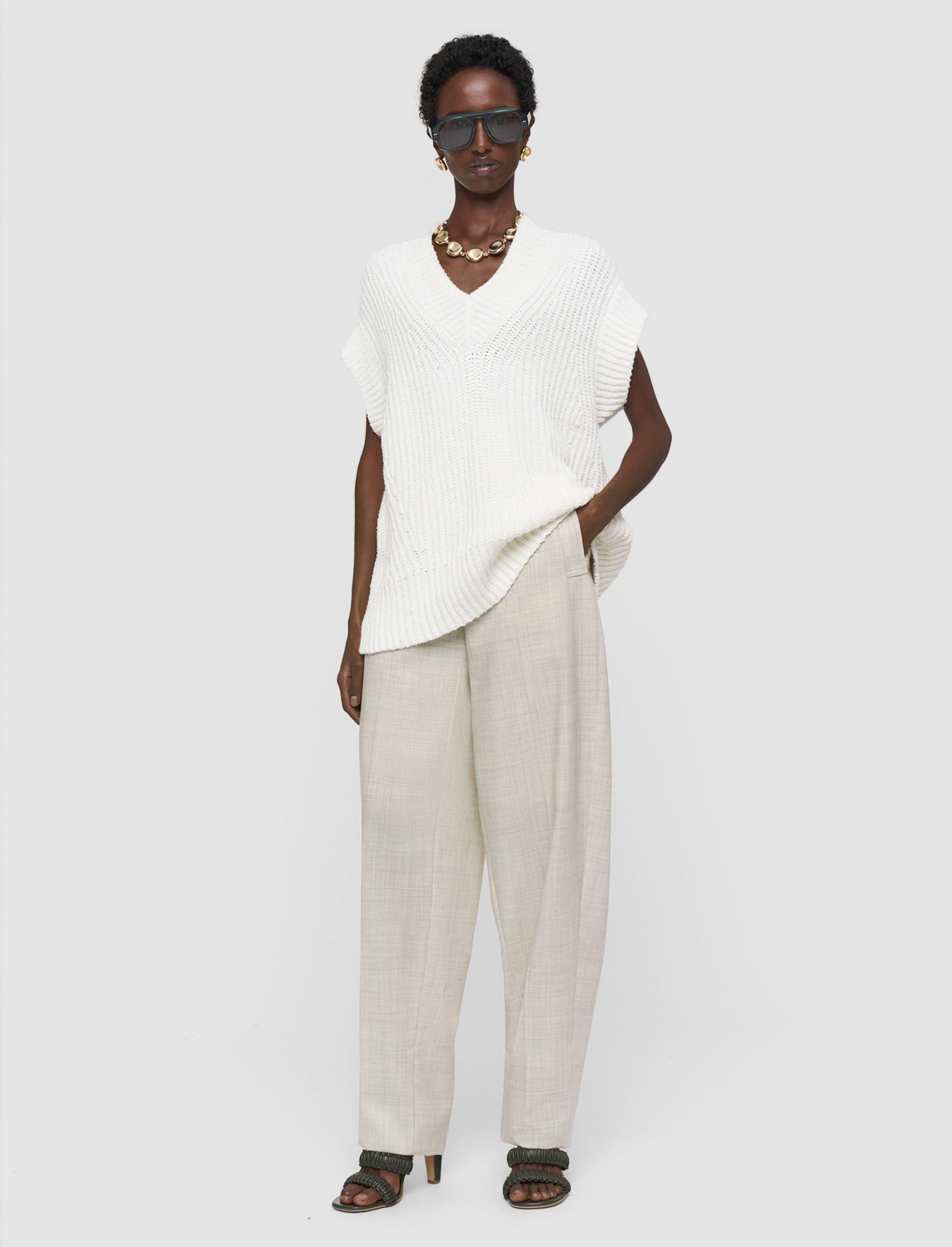blanc-top-nylas-en-maille-eponge-de-coton-JOSEPH