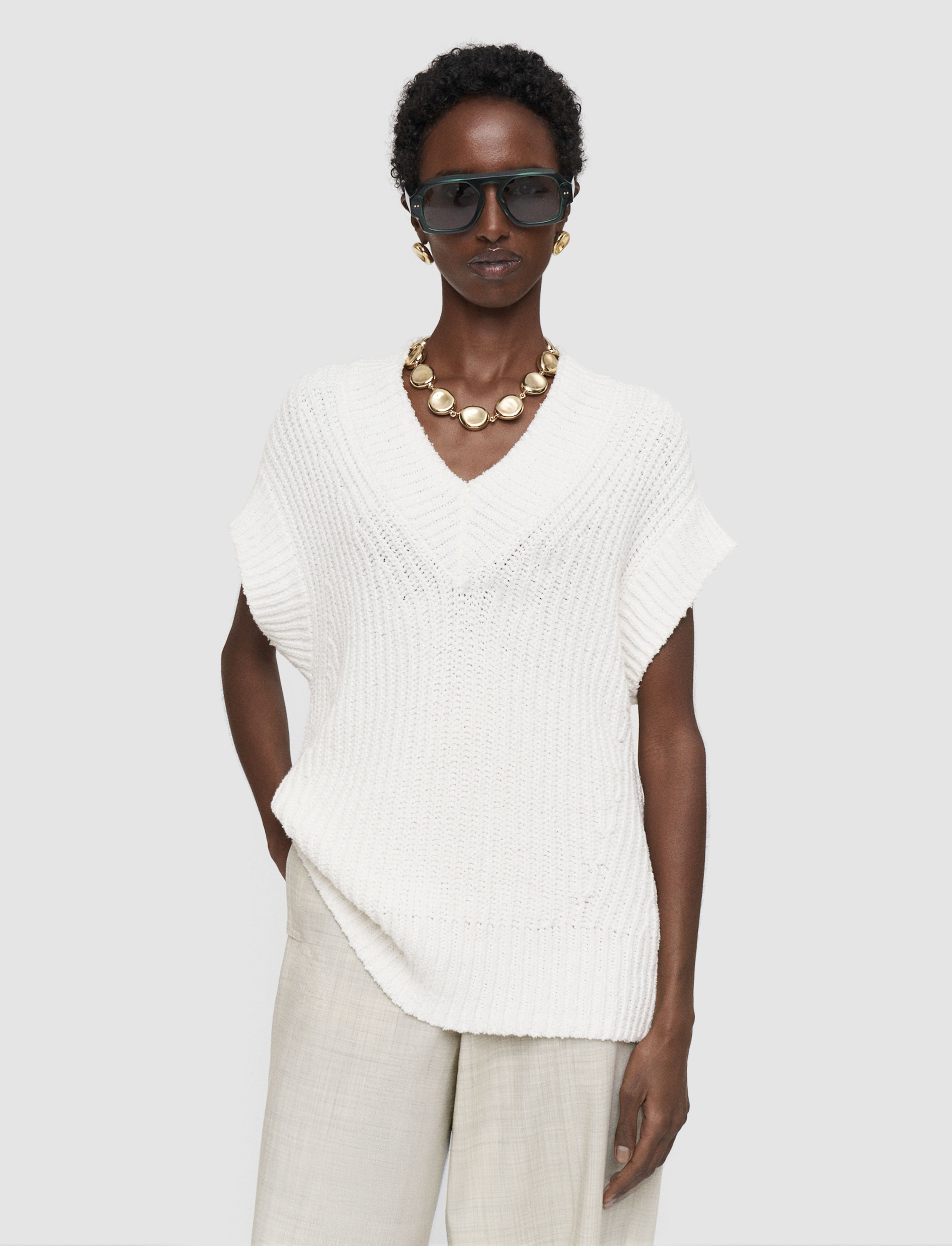 blanc-top-nylas-en-maille-eponge-de-coton-JOSEPH