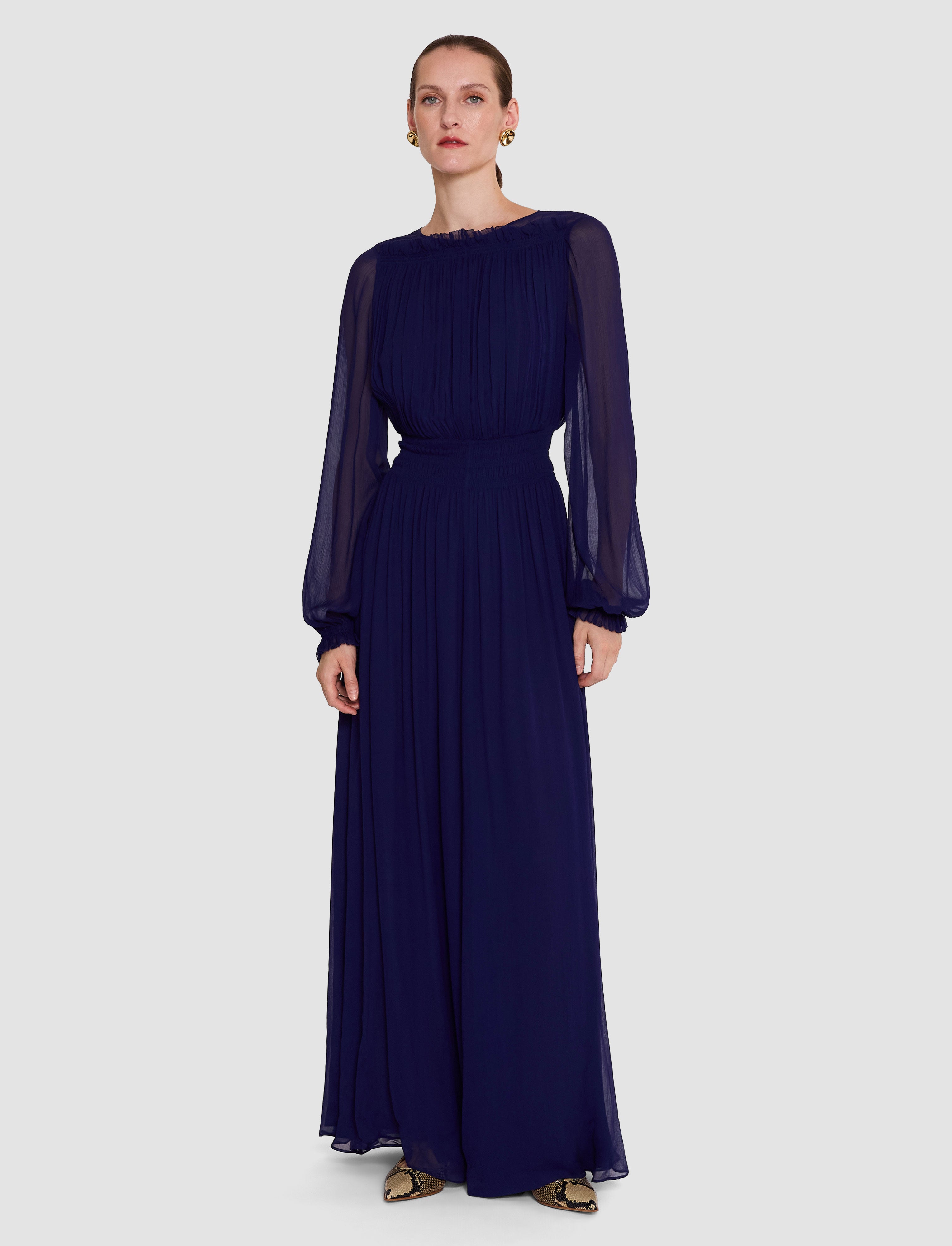 violet-robe-froissee-olivia-viscose-JOSEPH