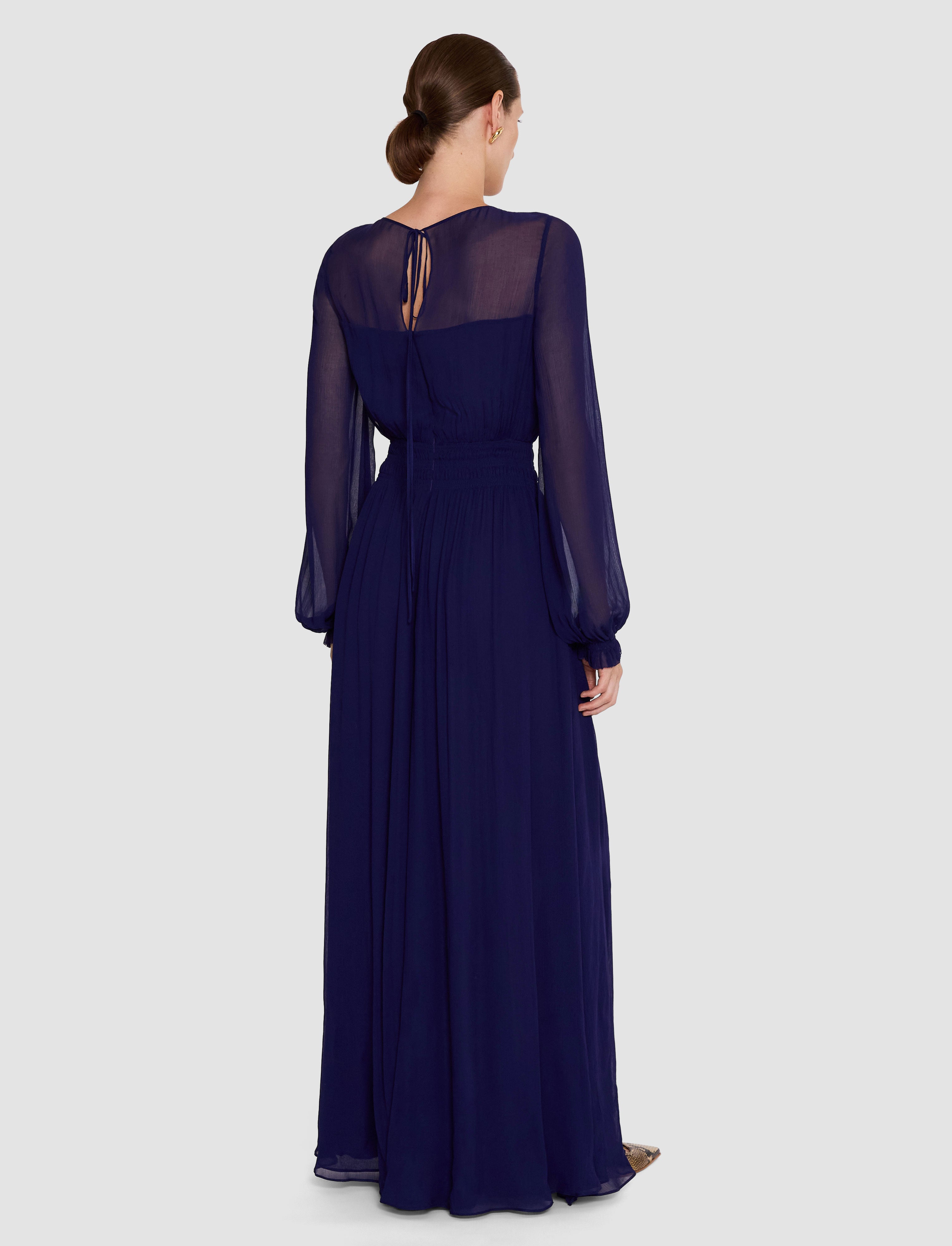 violet-robe-froissee-olivia-viscose-JOSEPH