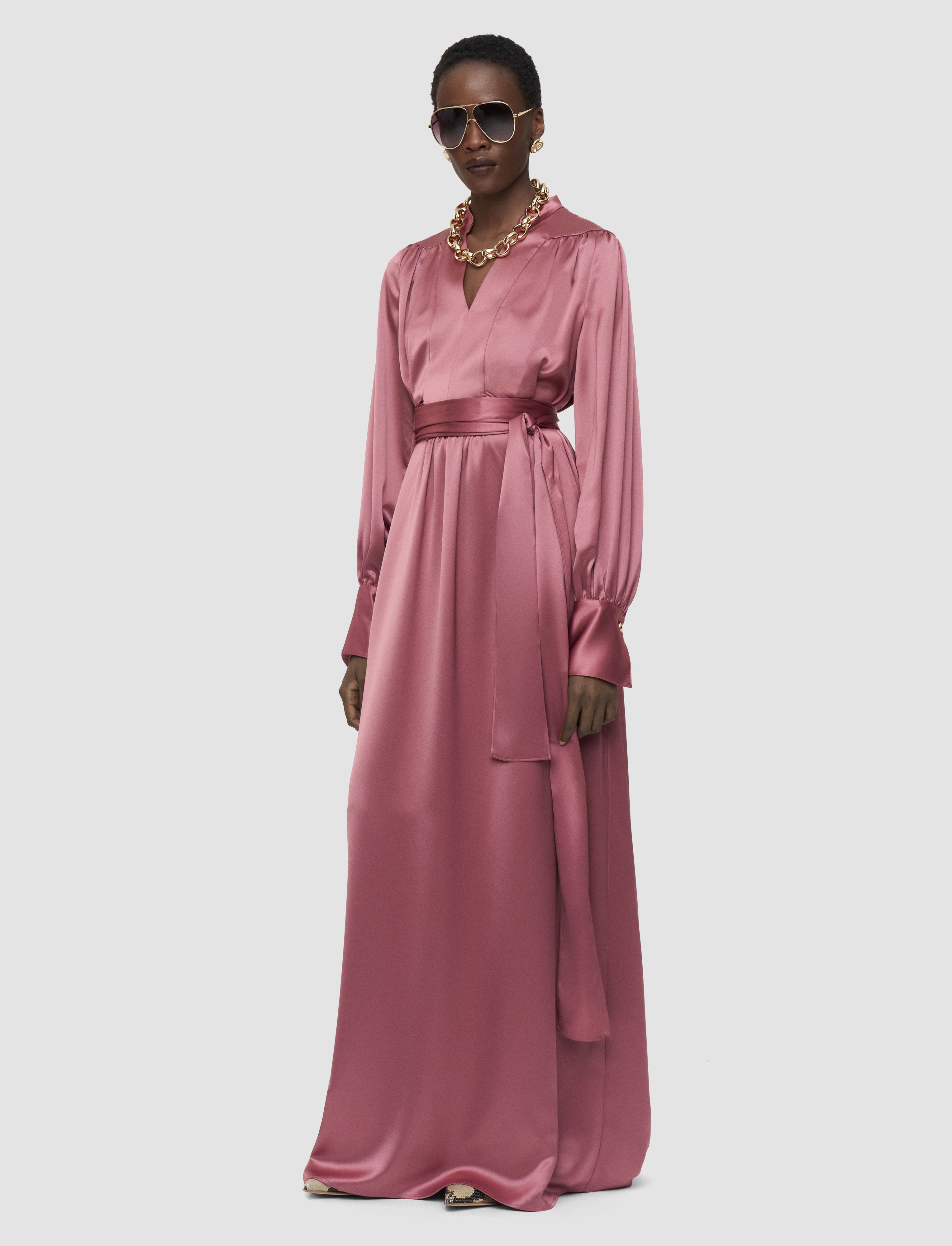 rose-robe-ophira-en-double-satin-JOSEPH