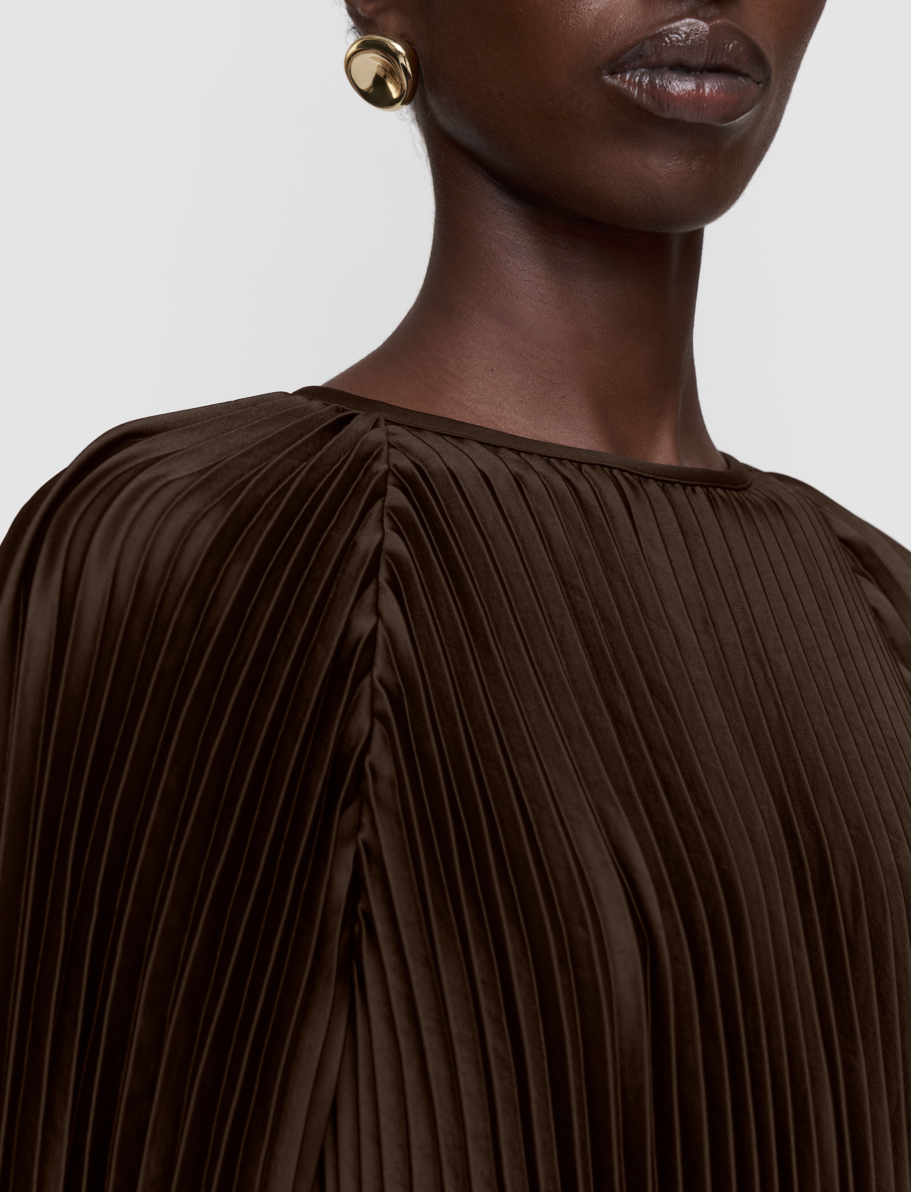 brown-ortiz-pleated-woven-dress-JOSEPH
