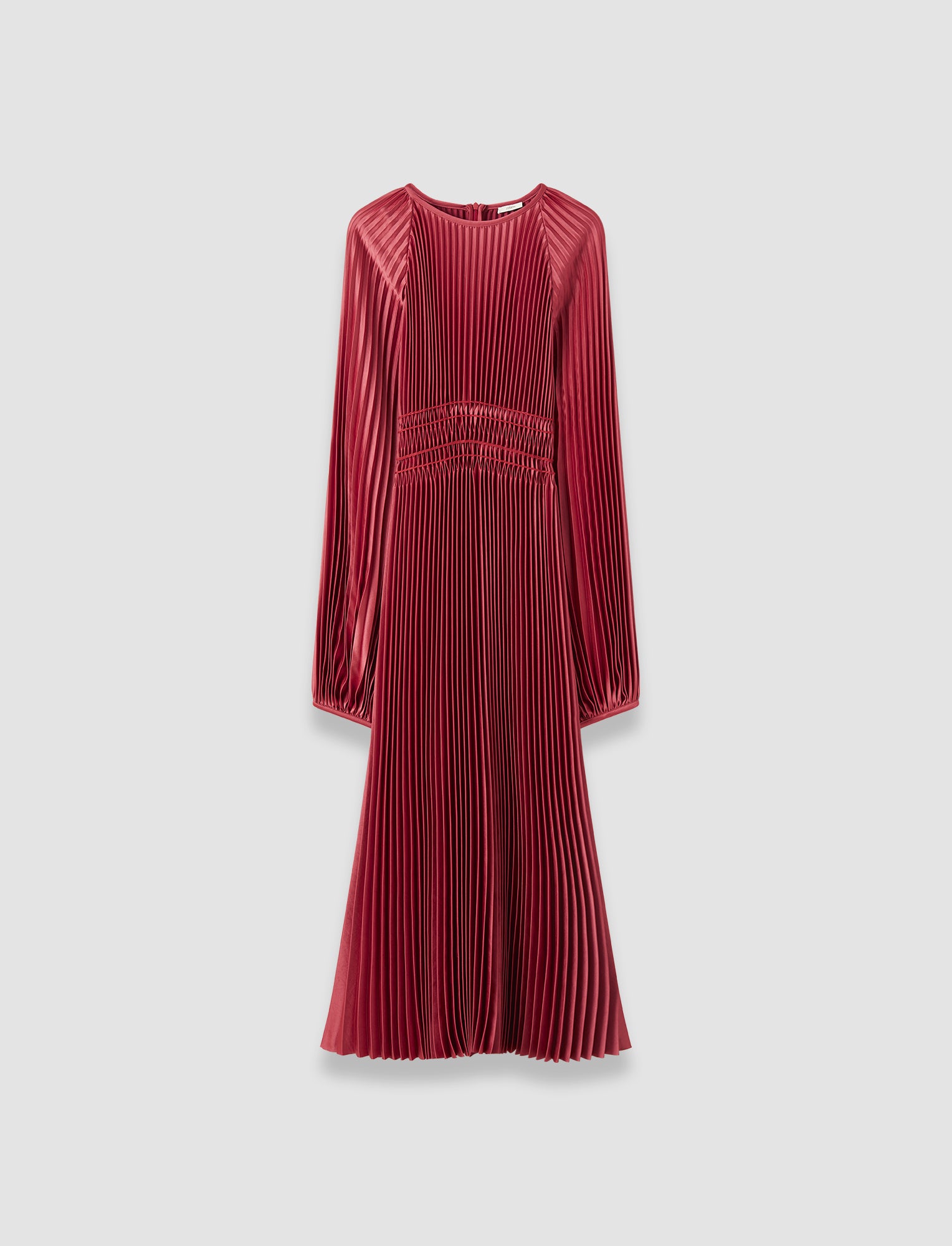 rose-robe-ortiz-plissee-en-tissu-JOSEPH