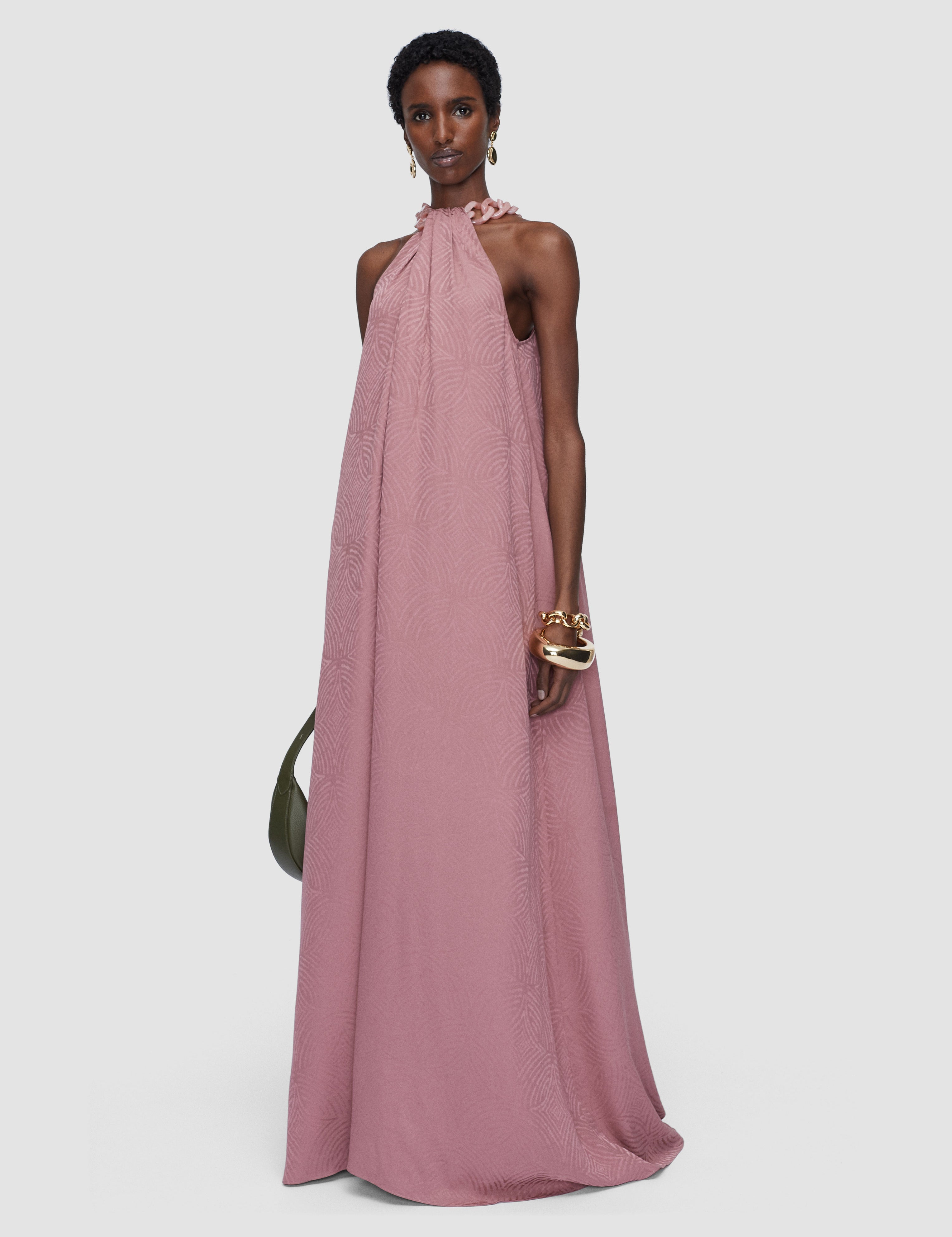 Pink Parc Jacquard Silk Dress - Joseph