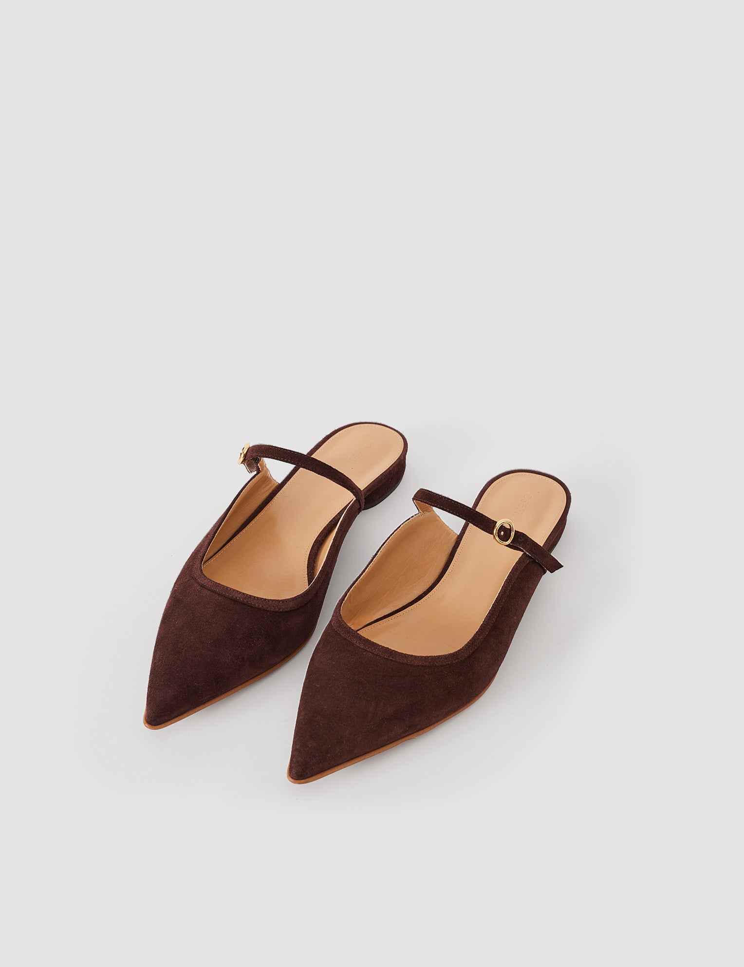 Purple Parisa Pointed Suede Ballerinas - Joseph