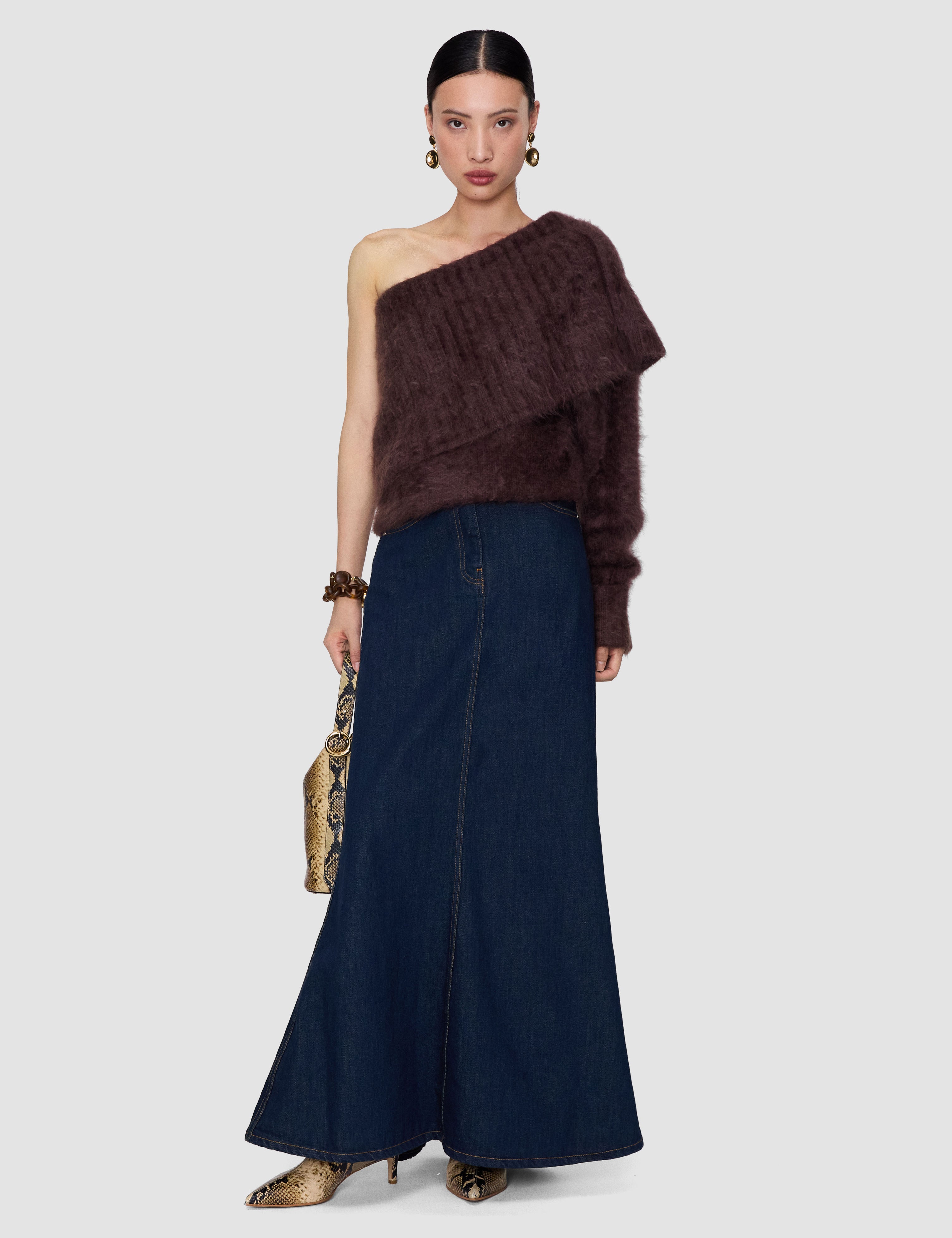 Brown Parwich Super Brushed Cashmere Jumper - Joseph