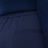Blue Pat Comfort Cady Trousers - Joseph