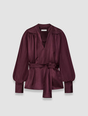 Purple Paula Double Satin Blouse - Joseph