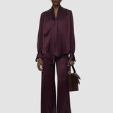 Purple Paula Double Satin Blouse - Joseph