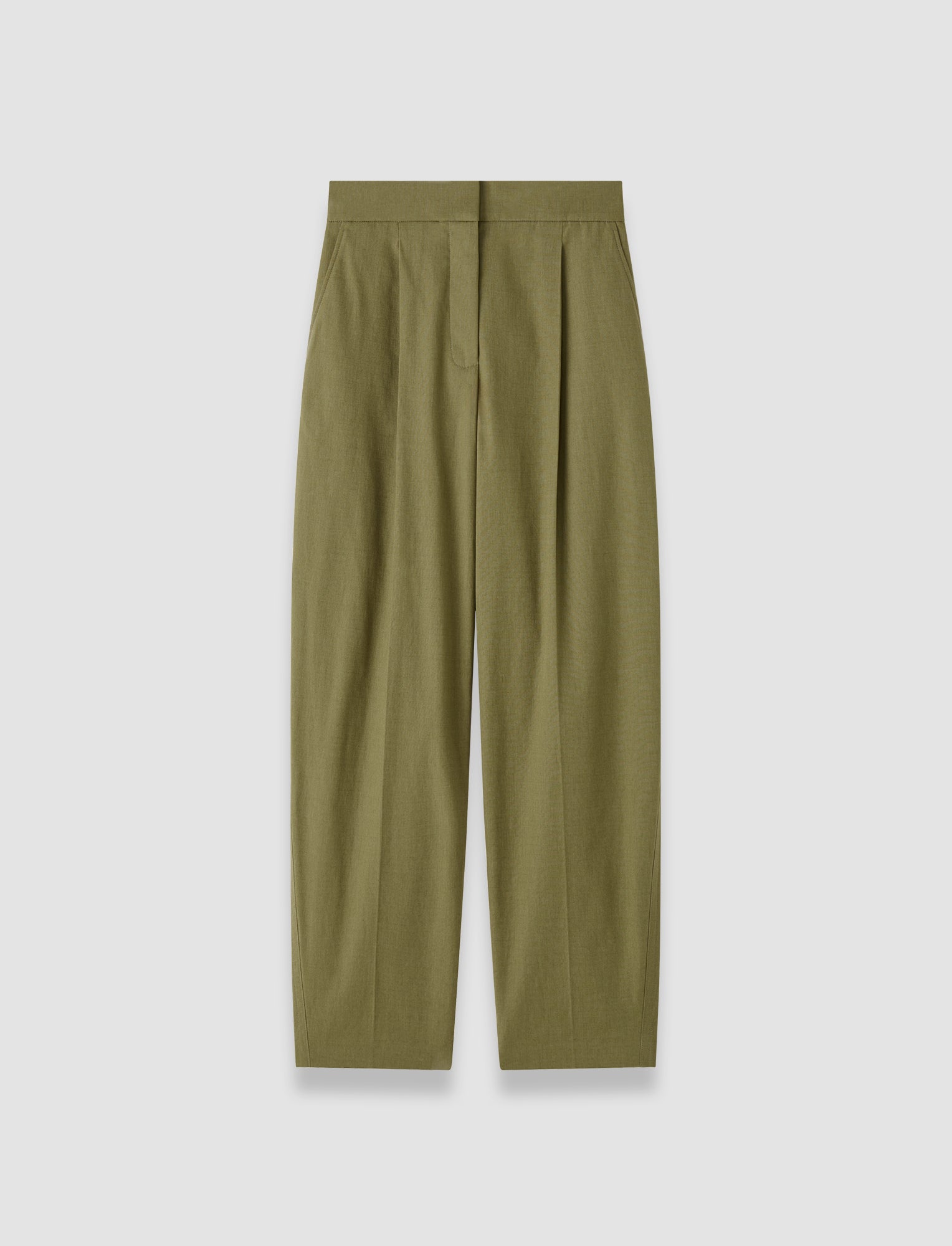 vert-pantalon-paver-en-coton-leger-JOSEPH
