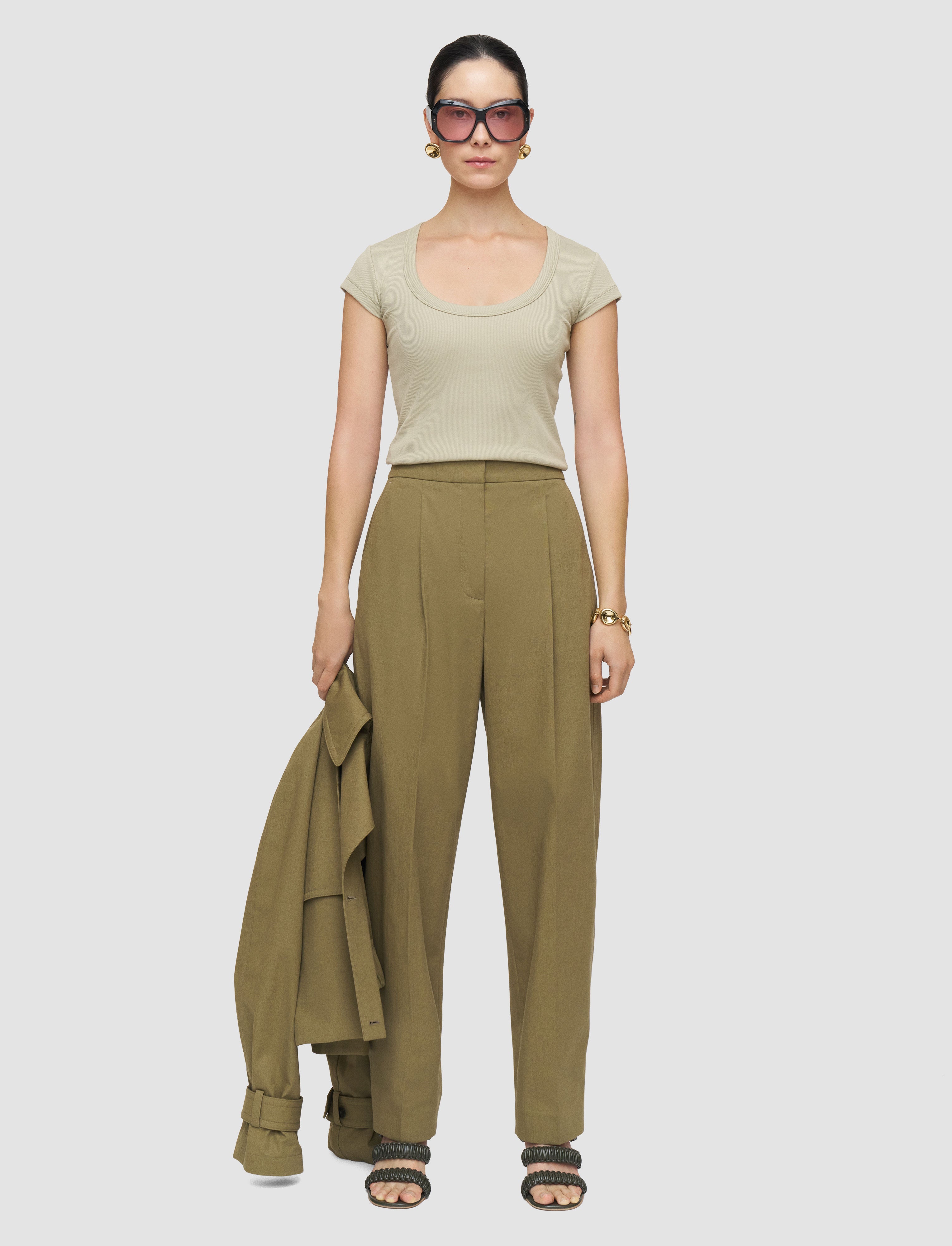 vert-pantalon-paver-en-coton-leger-JOSEPH