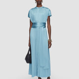 Phare Pleated Satin Dress