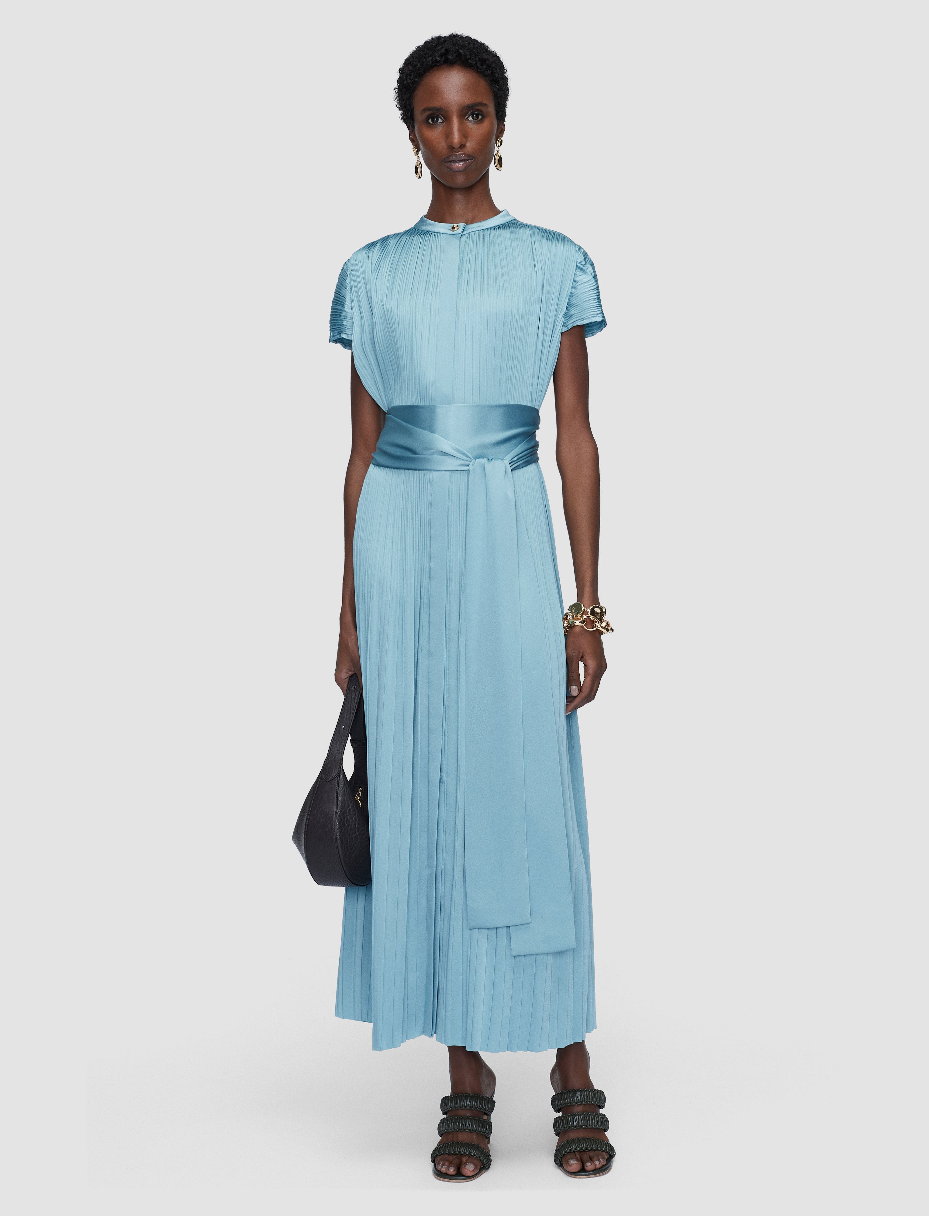 blue-phare-pleated-satin-dress-JOSEPH