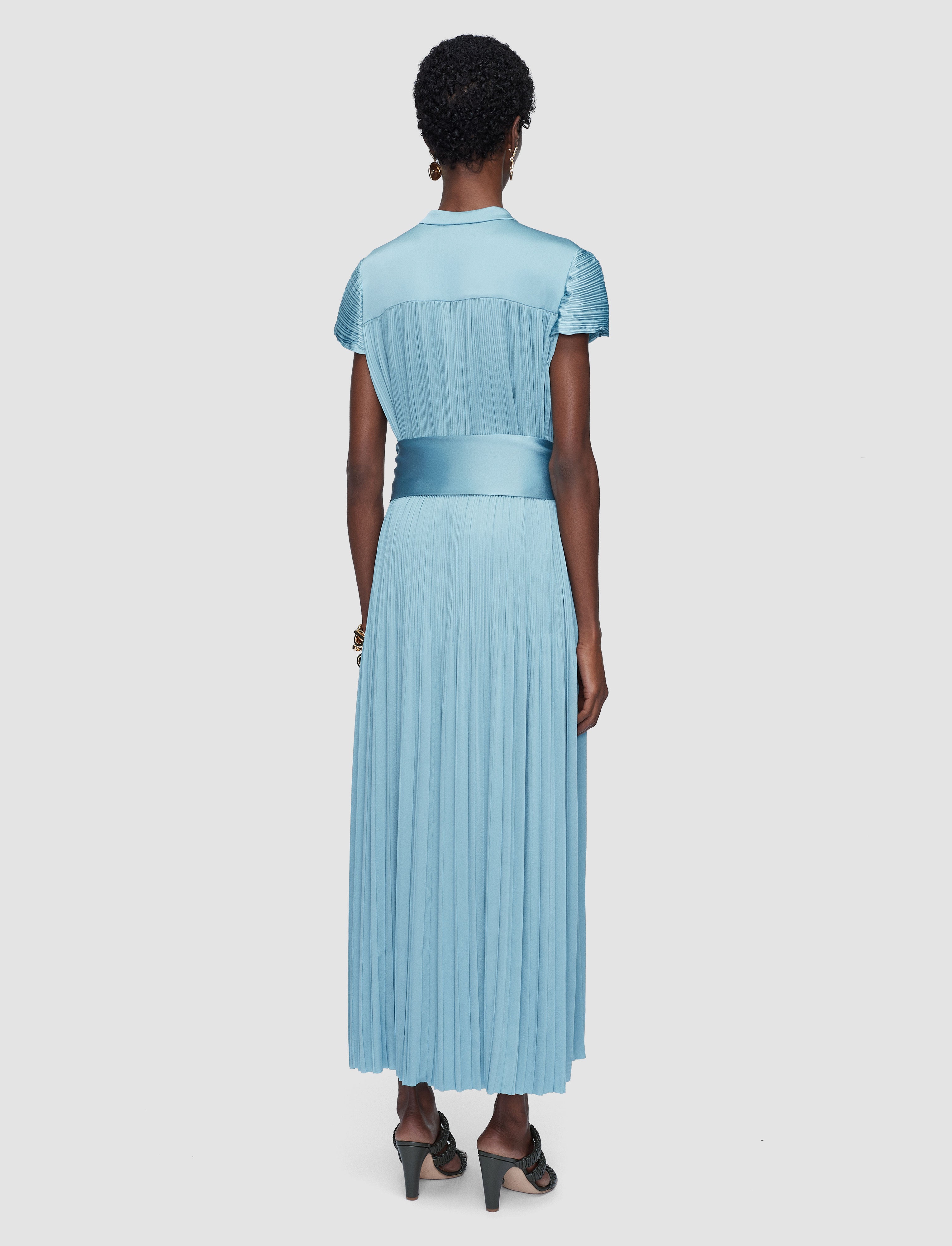 blue-phare-pleated-satin-dress-JOSEPH