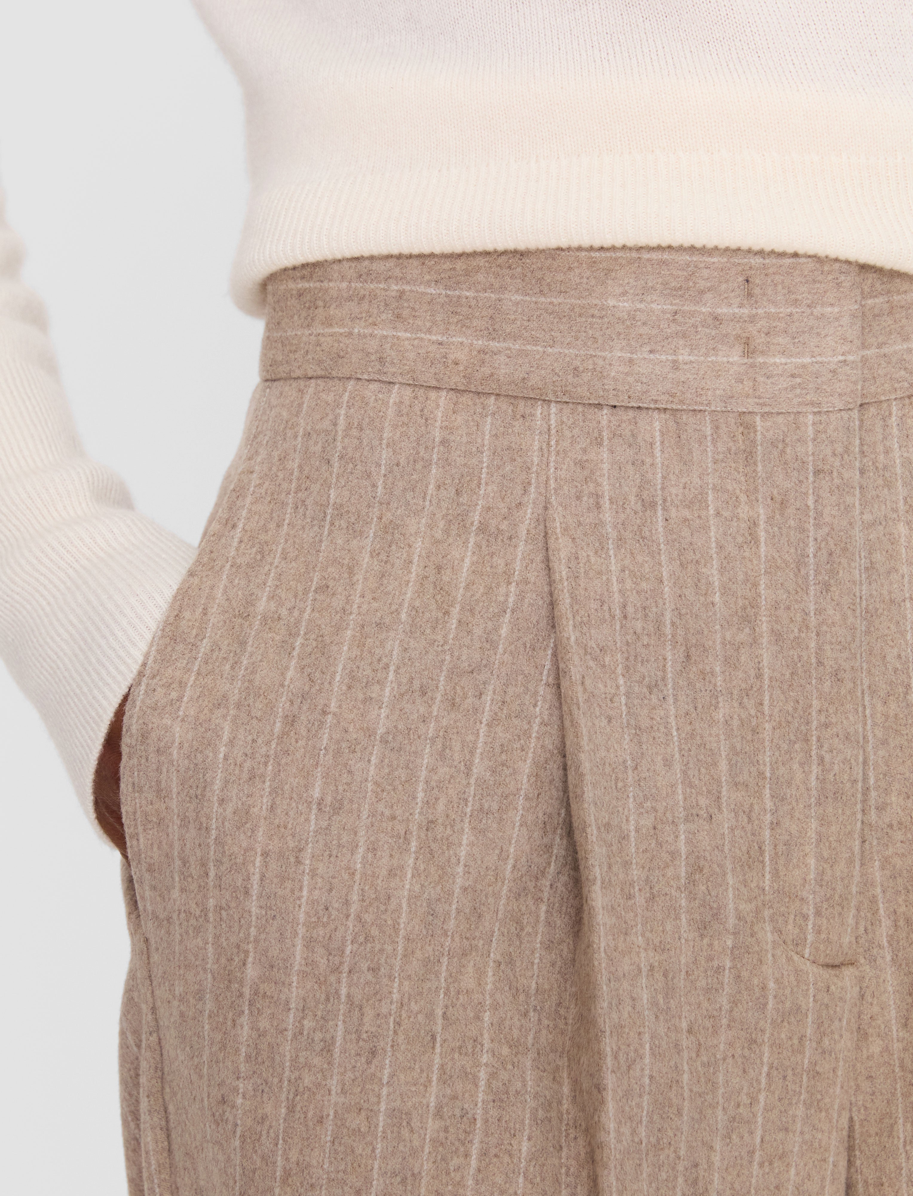 beige-pierre-wool-cashmere-トラウザーズ-JOSEPH