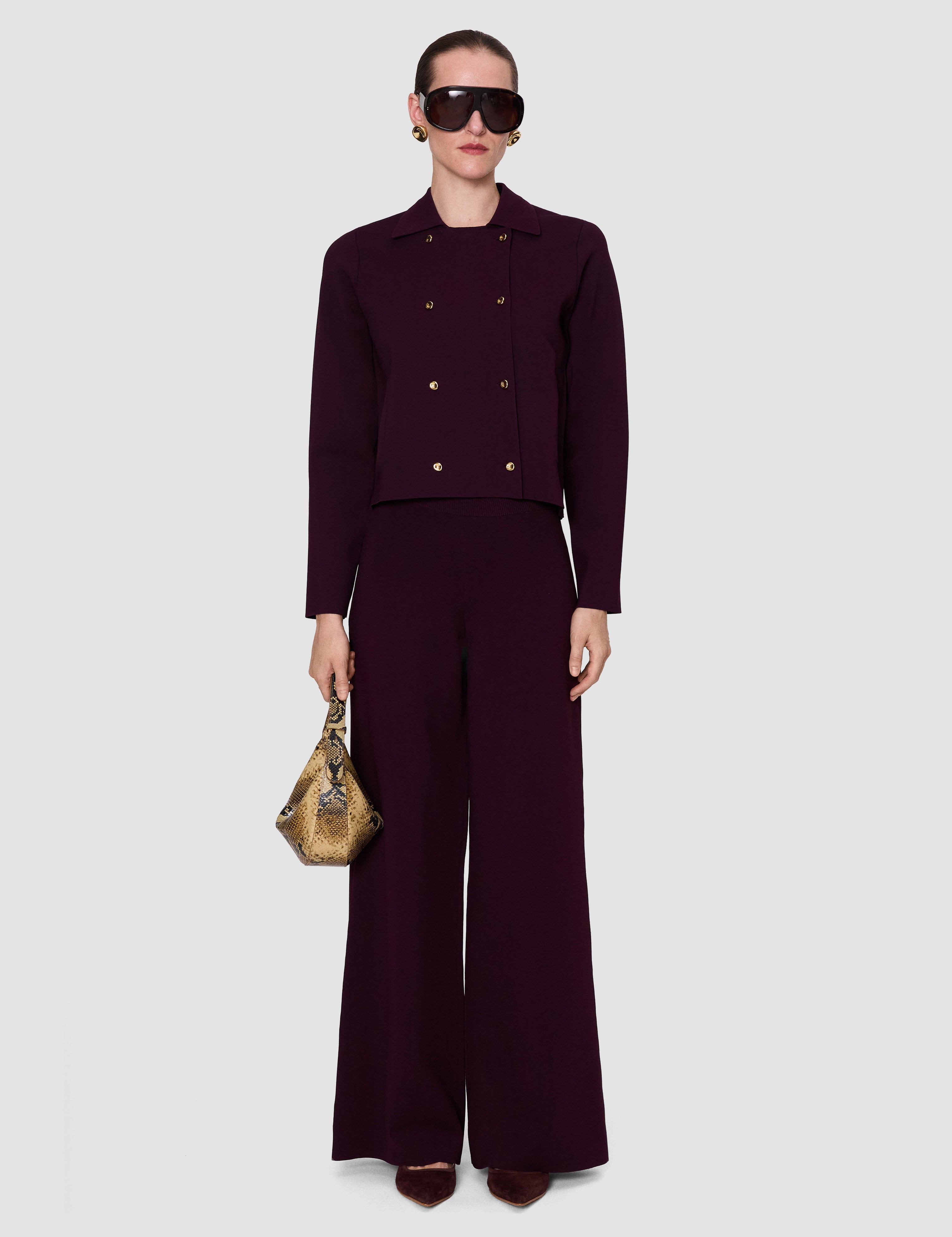 Purple Pilar Compact Milano Jacket - Joseph