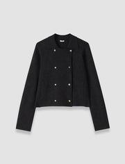 Black Pilar Jacquard Milano Jacket - Joseph