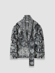 Black Pilsley Fluffy Alpaca Snake Cardigan - Joseph