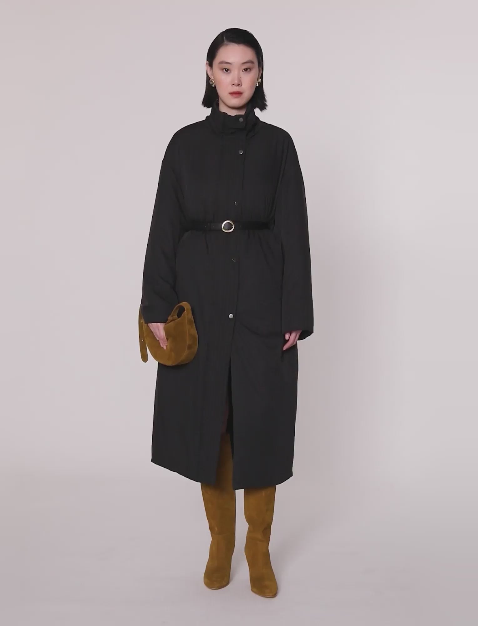 black-amilea-padded-outerwear-coat-JOSEPH