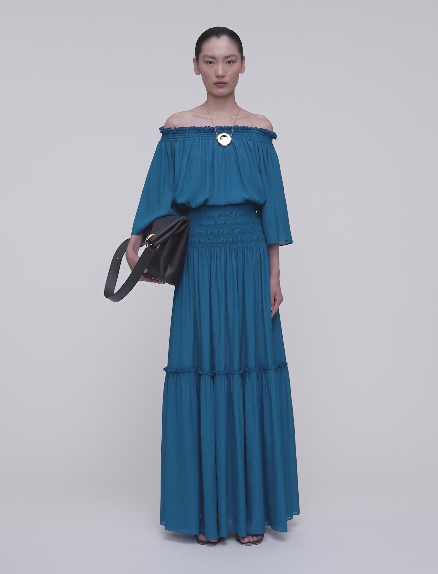 bleu-jupe-folia-en-soie-texturee-JOSEPH