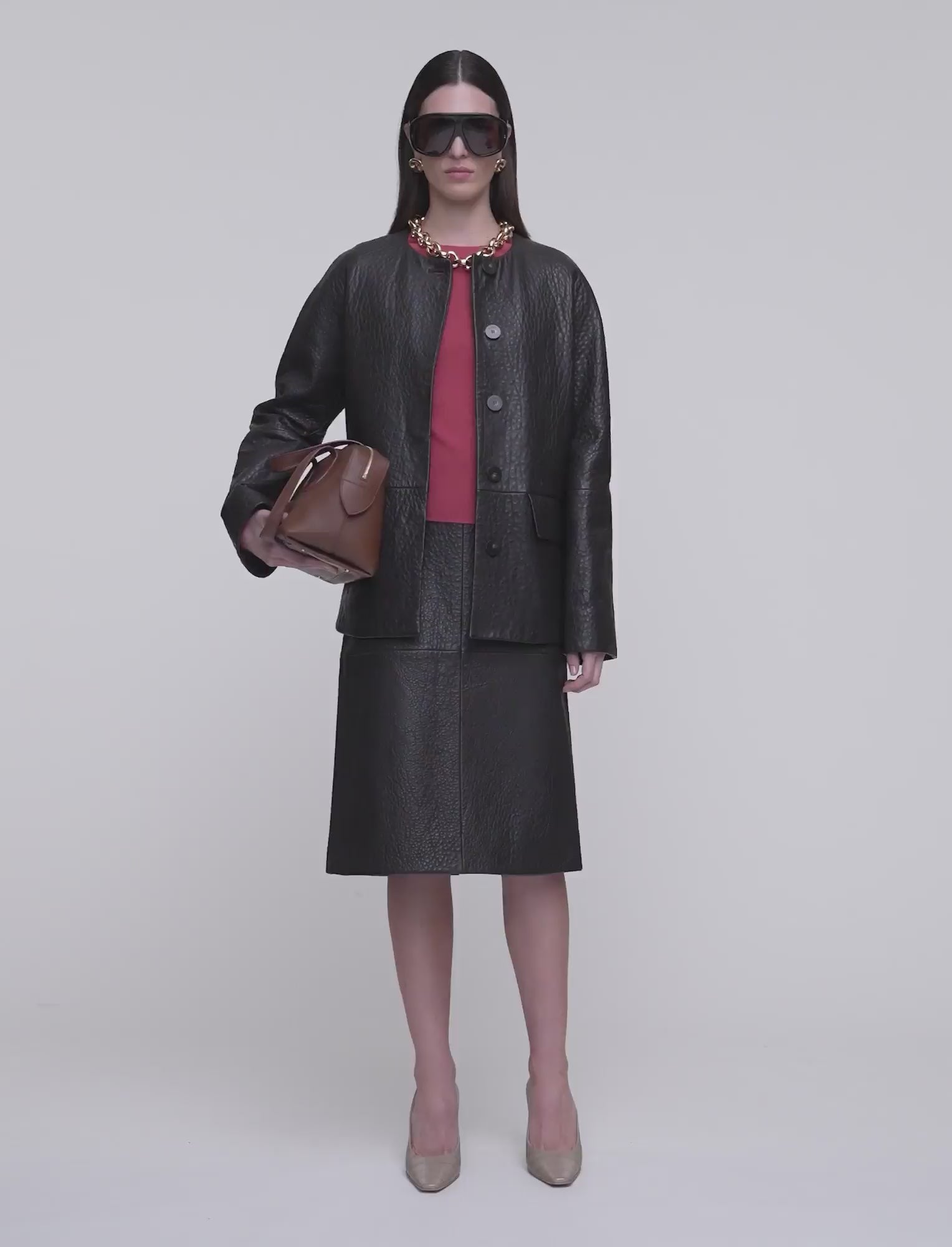 brown-shroff-pebble-leather-skirt-JOSEPH