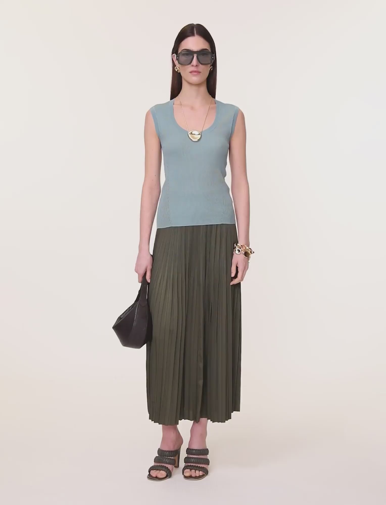 green-rabat-pleated-satin-skirt-JOSEPH