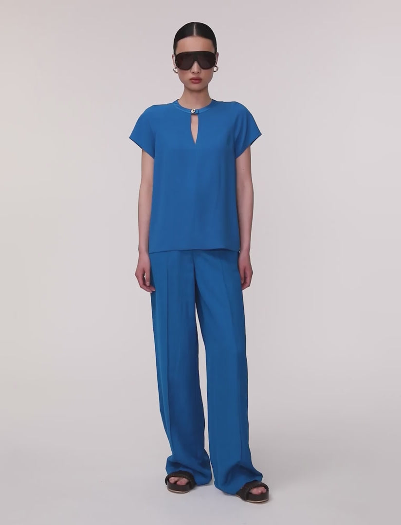 bleu-top-donna-en-crepe-JOSEPH