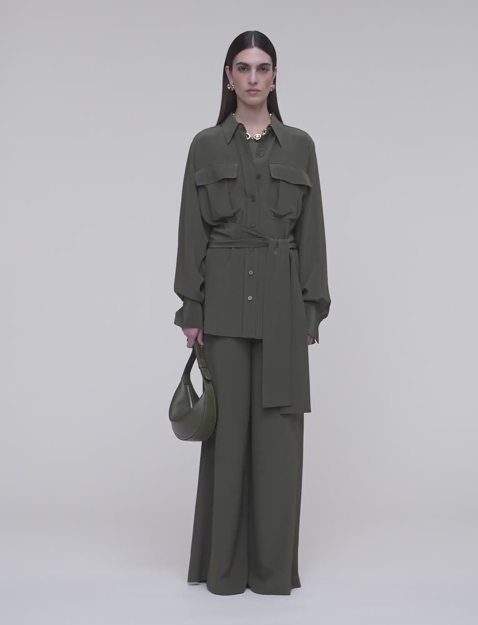 green-yas-crepe-de-soie-silk-shirt-JOSEPH