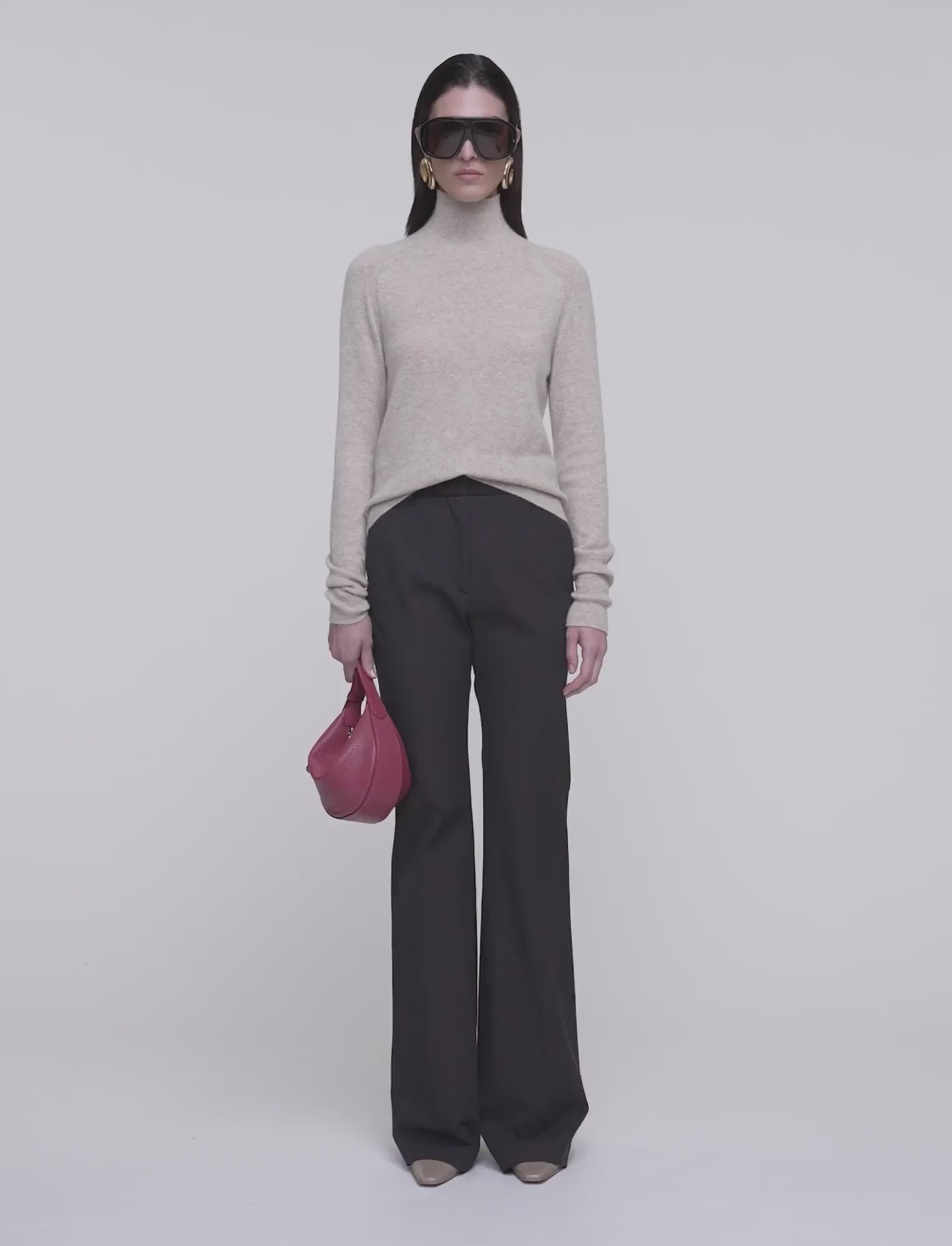brown-tafira-gabardine-stretch-trousers-JOSEPH