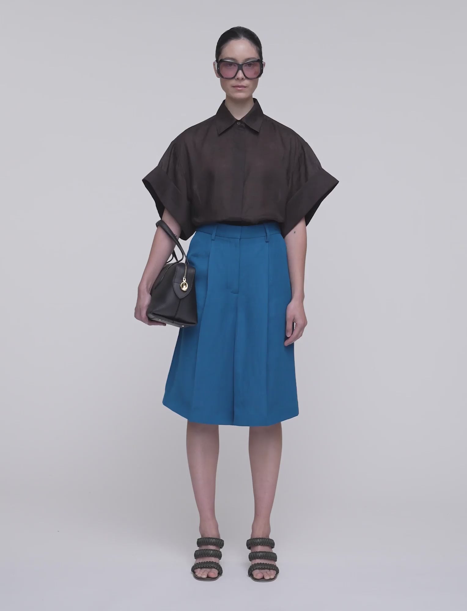 blue-centa-linen-blend-shorts-JOSEPH