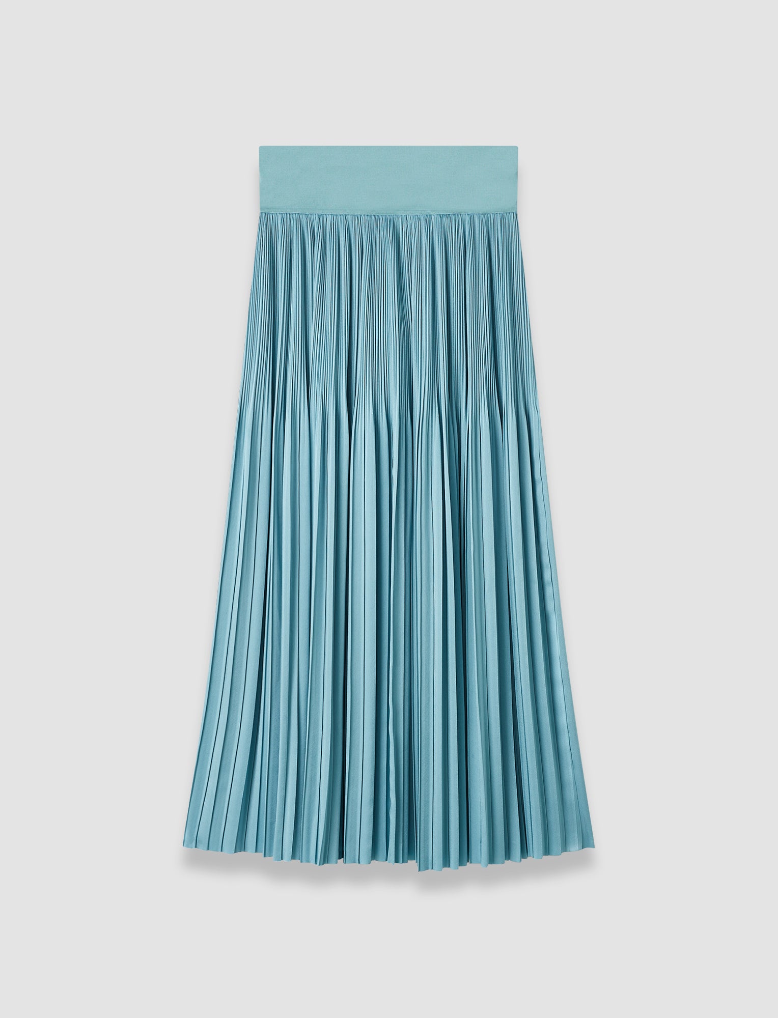 bleu-jupe-rabat-en-satin-plisse-JOSEPH