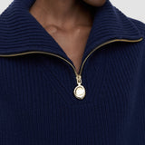 Blue Raffet Fisherman Rib Knitwear - Joseph