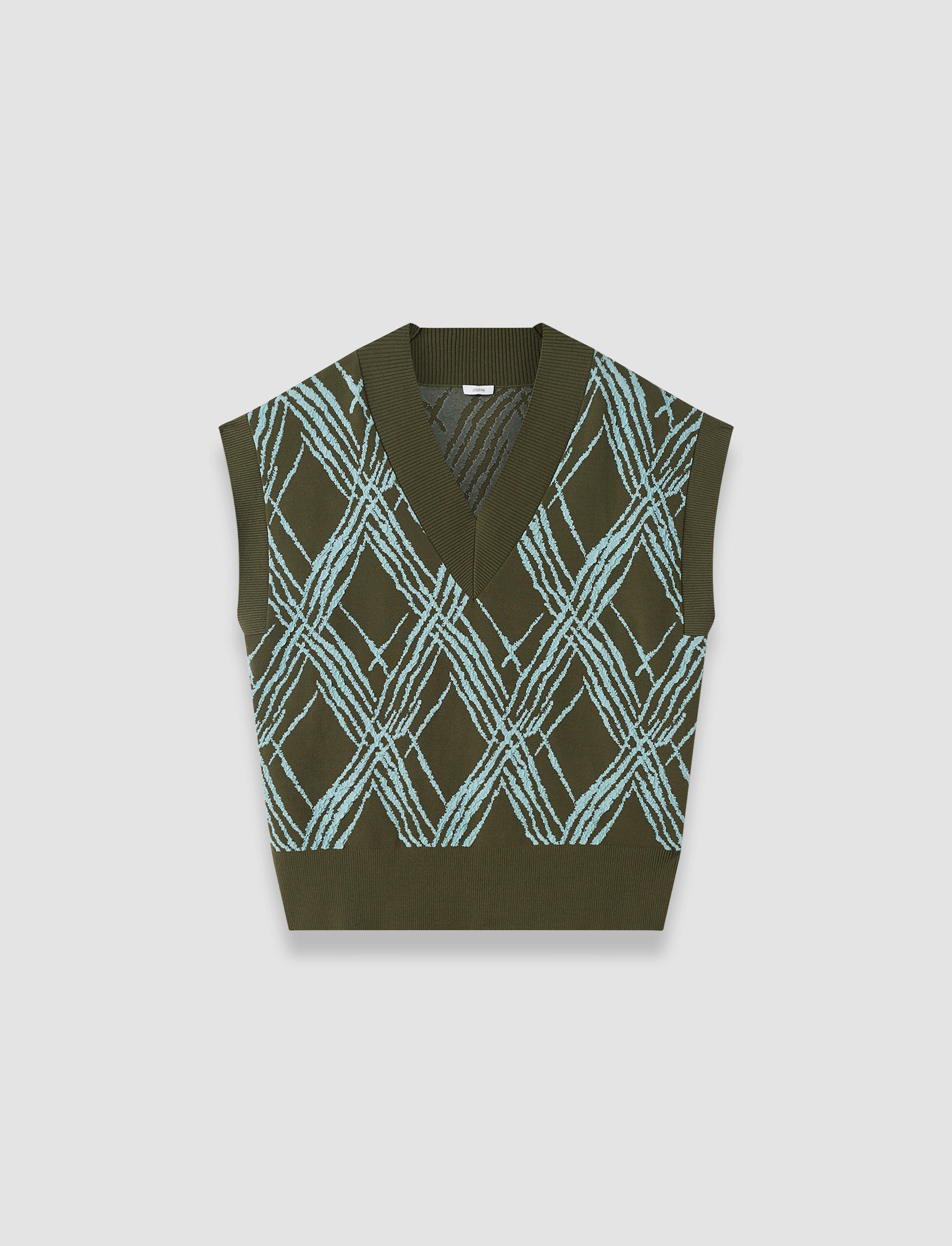 multicolour-rahma-check-cotton-silk-knit-vest-JOSEPH