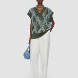 Multicolour Rahma Check Cotton Silk Knit Vest - Joseph