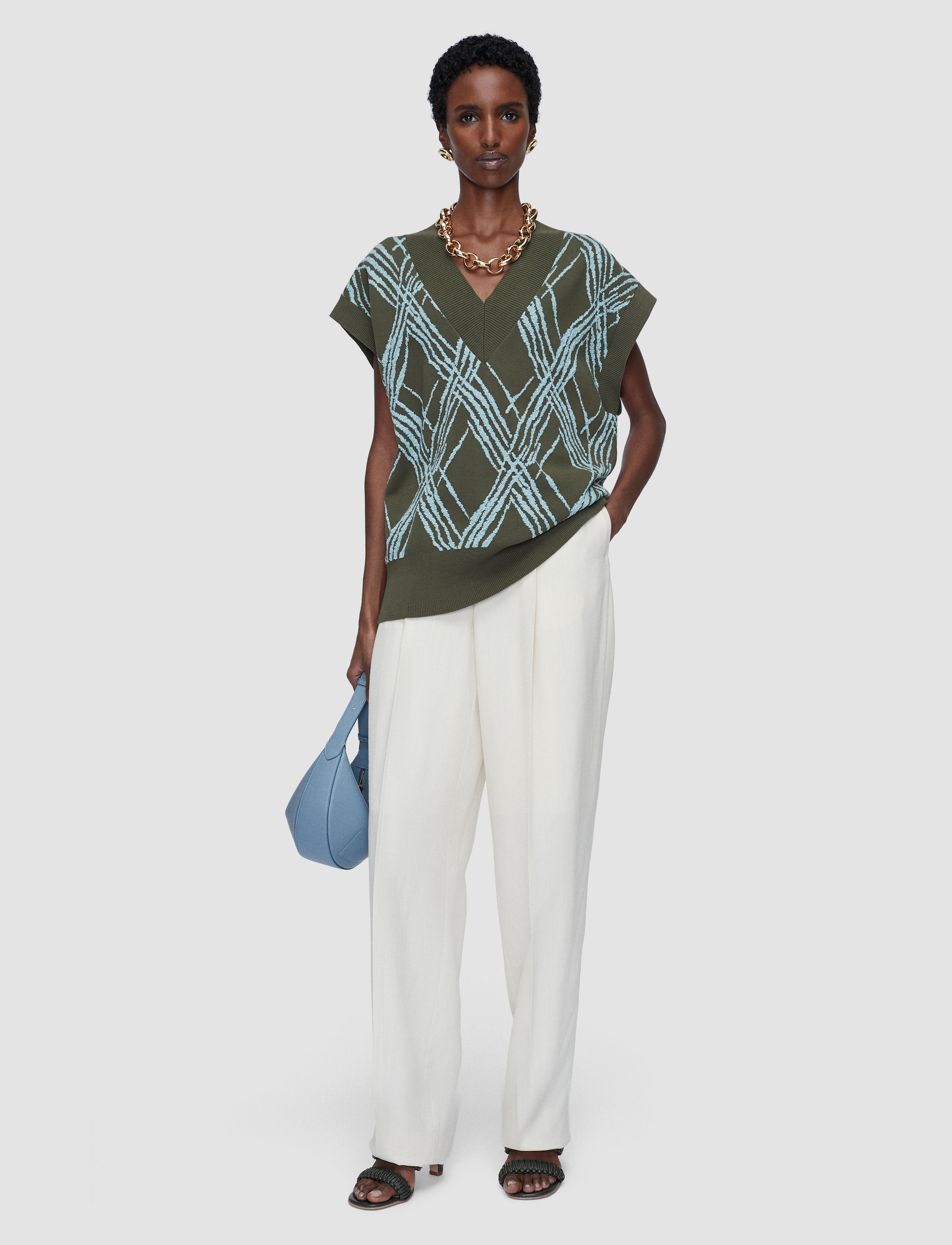 multicolour-rahma-check-cotton-silk-knit-vest-JOSEPH