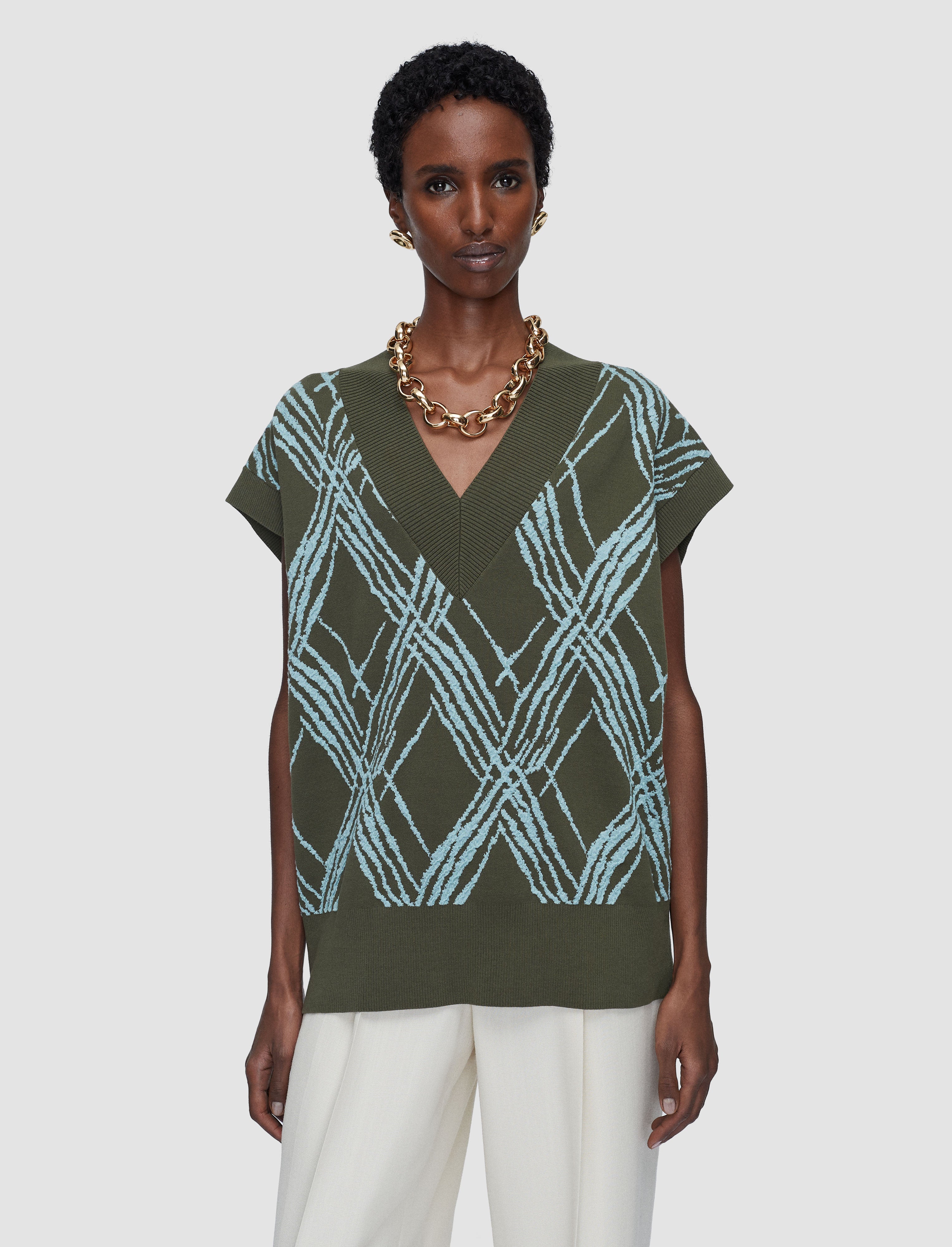 multicolour-rahma-check-cotton-silk-knit-vest-JOSEPH