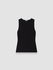 Black Rana Silk Stretch Tank Top - Joseph