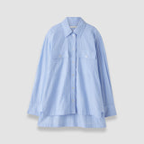 Blue Ranya Cotton Stripe Shirt - Joseph
