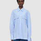 Blue Ranya Cotton Stripe Shirt - Joseph