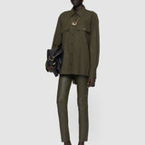 Green Ranya Poplin Cotton Shirt - Joseph