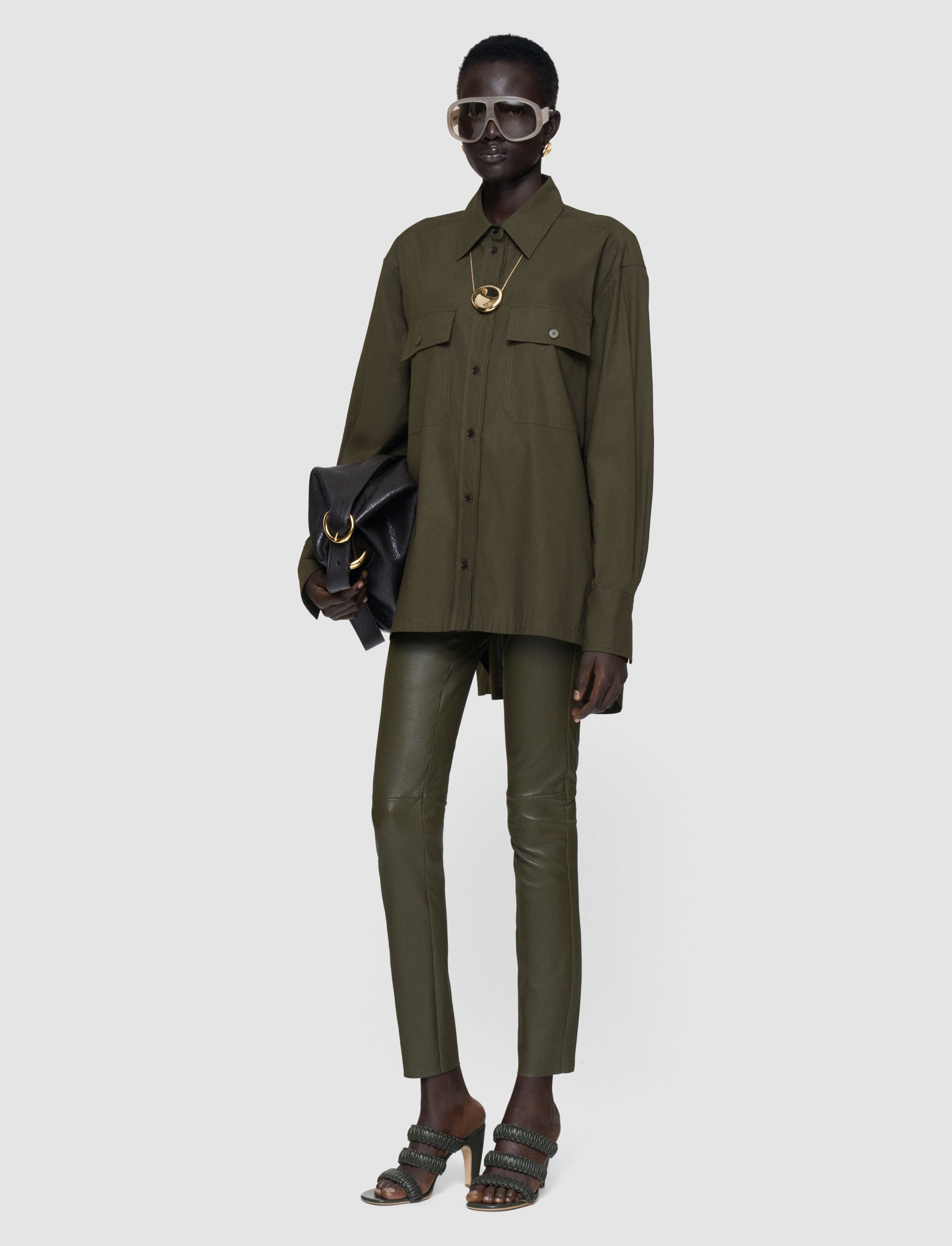 green-ranya-cotton-poplin-shirt-JOSEPH