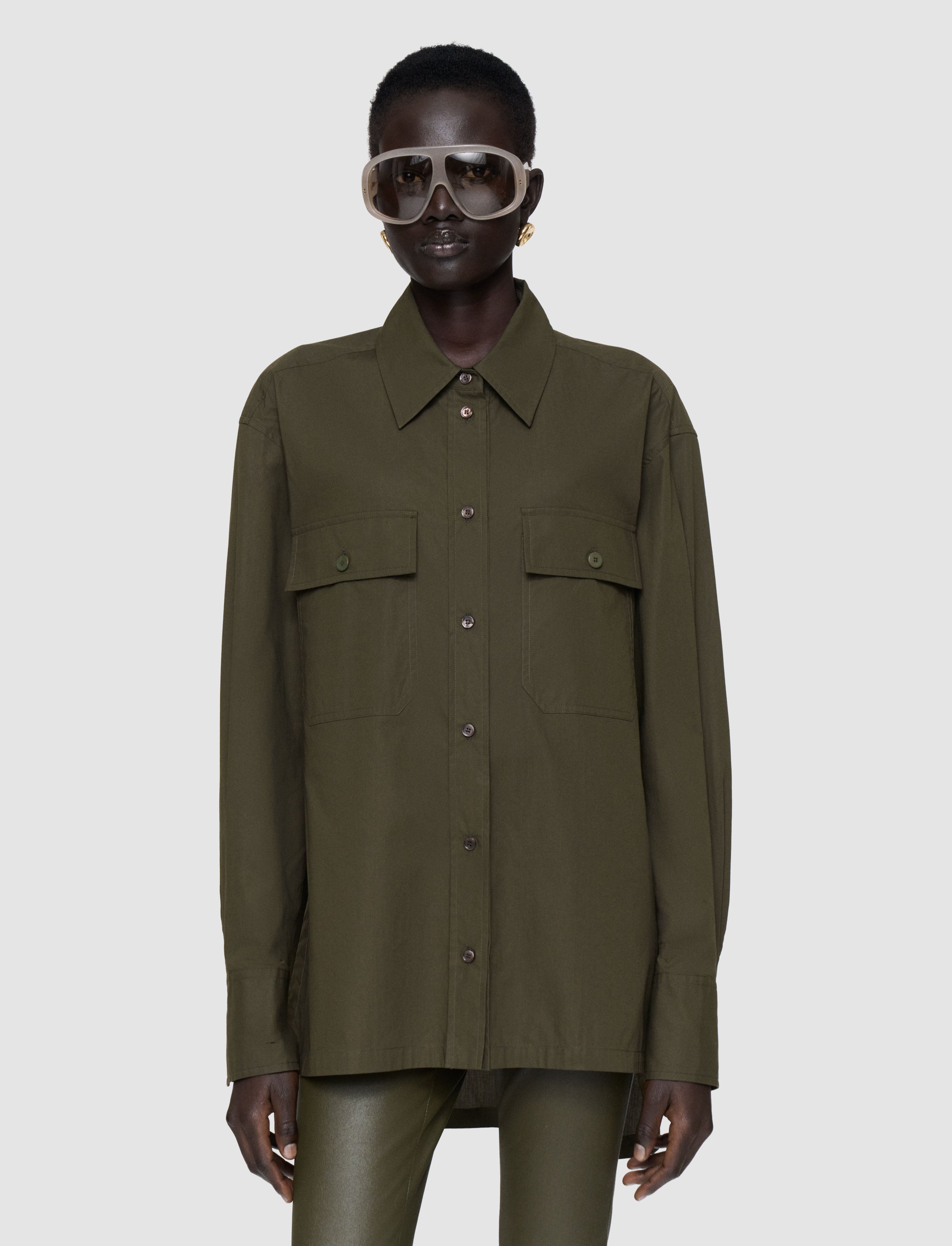 green-ranya-cotton-poplin-shirt-JOSEPH
