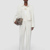 White Rayen Viscose Tailoring Trousers - Joseph