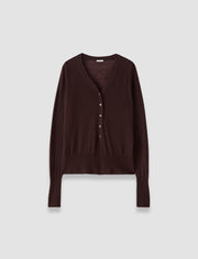 Purple Reem Cashair Henley Top - Joseph