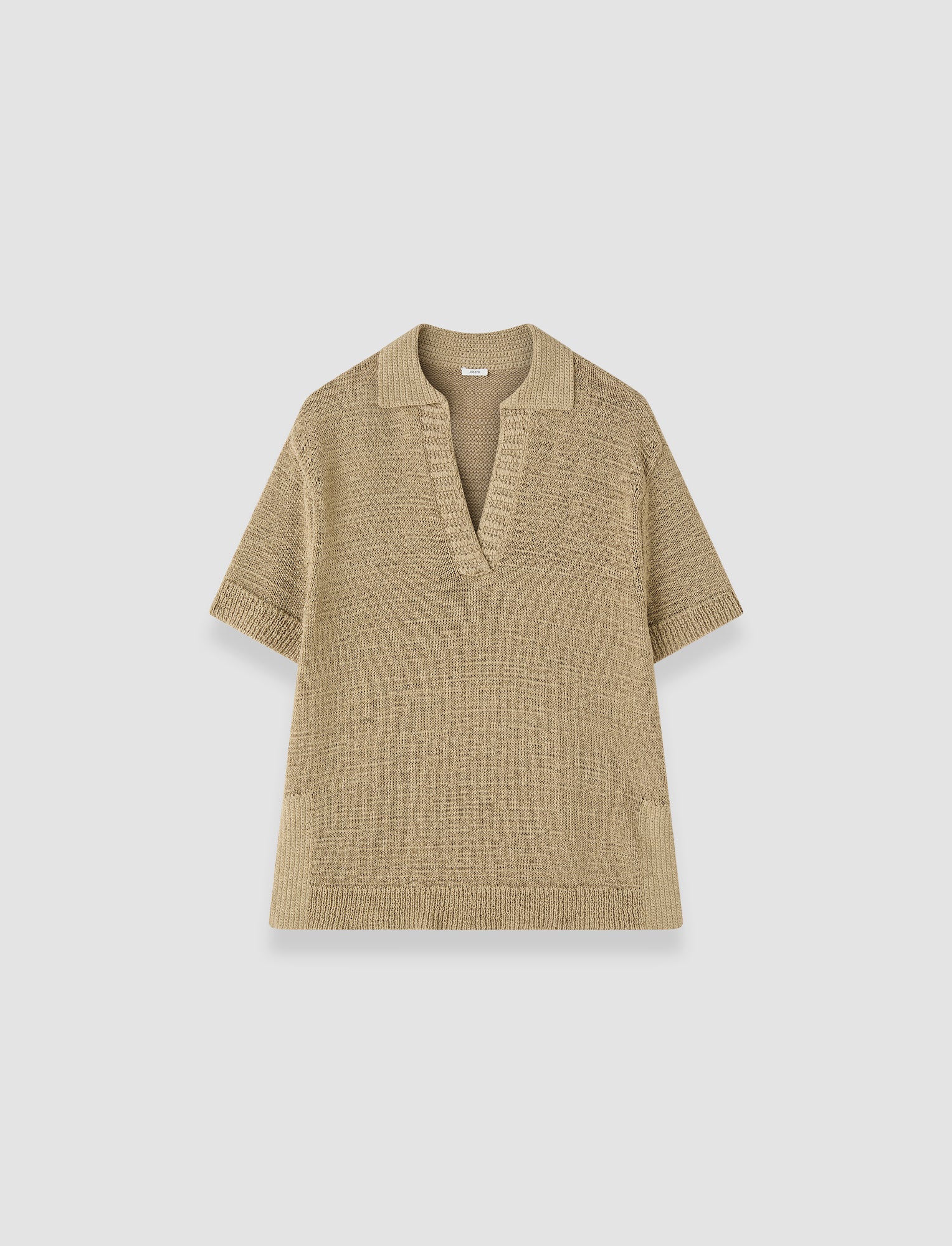 green-rian-open-cotton-knit-polo-top-JOSEPH