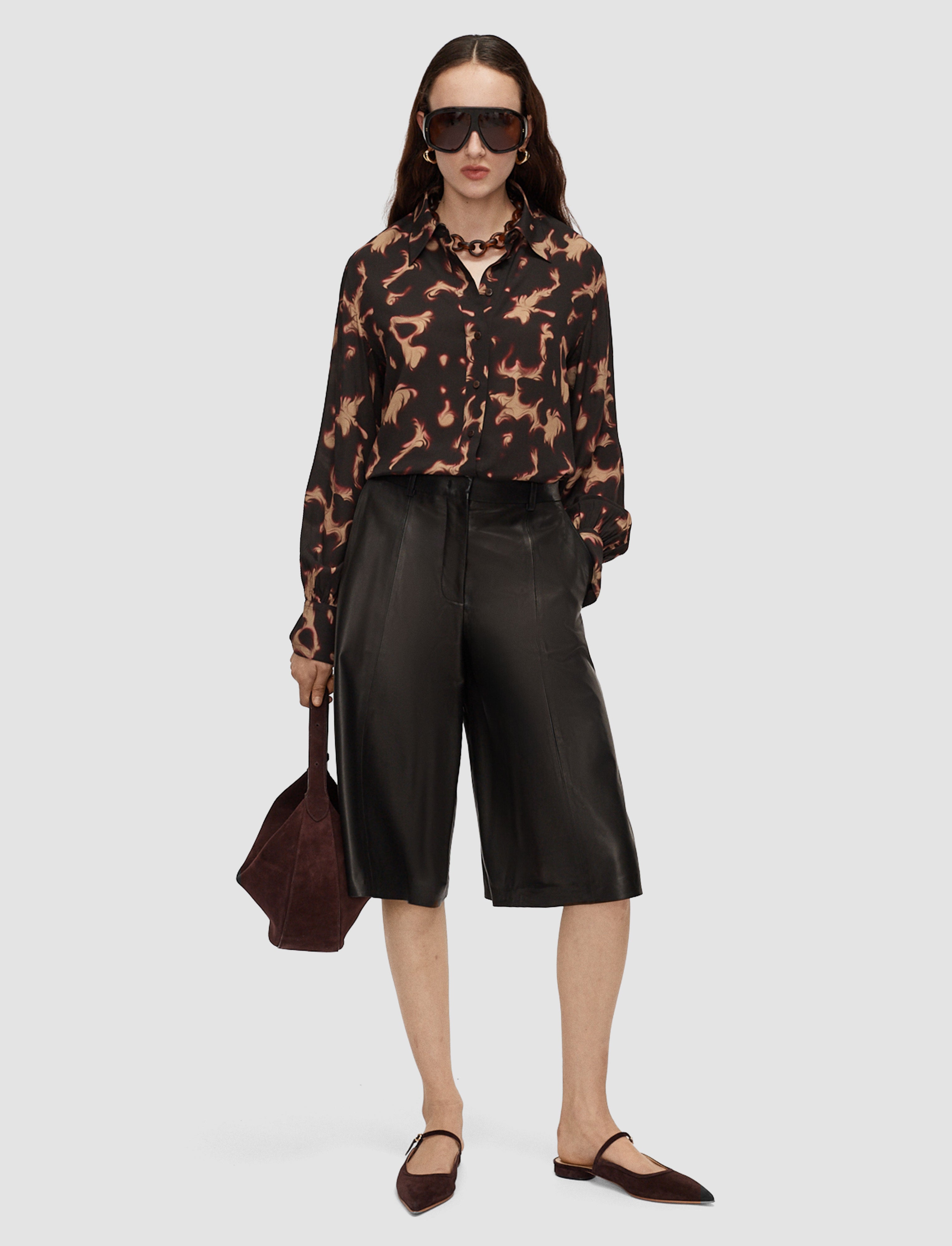 brown-rieu-tortoiseshell-crepe-blouse-JOSEPH