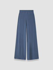Blue Rihani Crepe de Soie Silk Trousers - Joseph