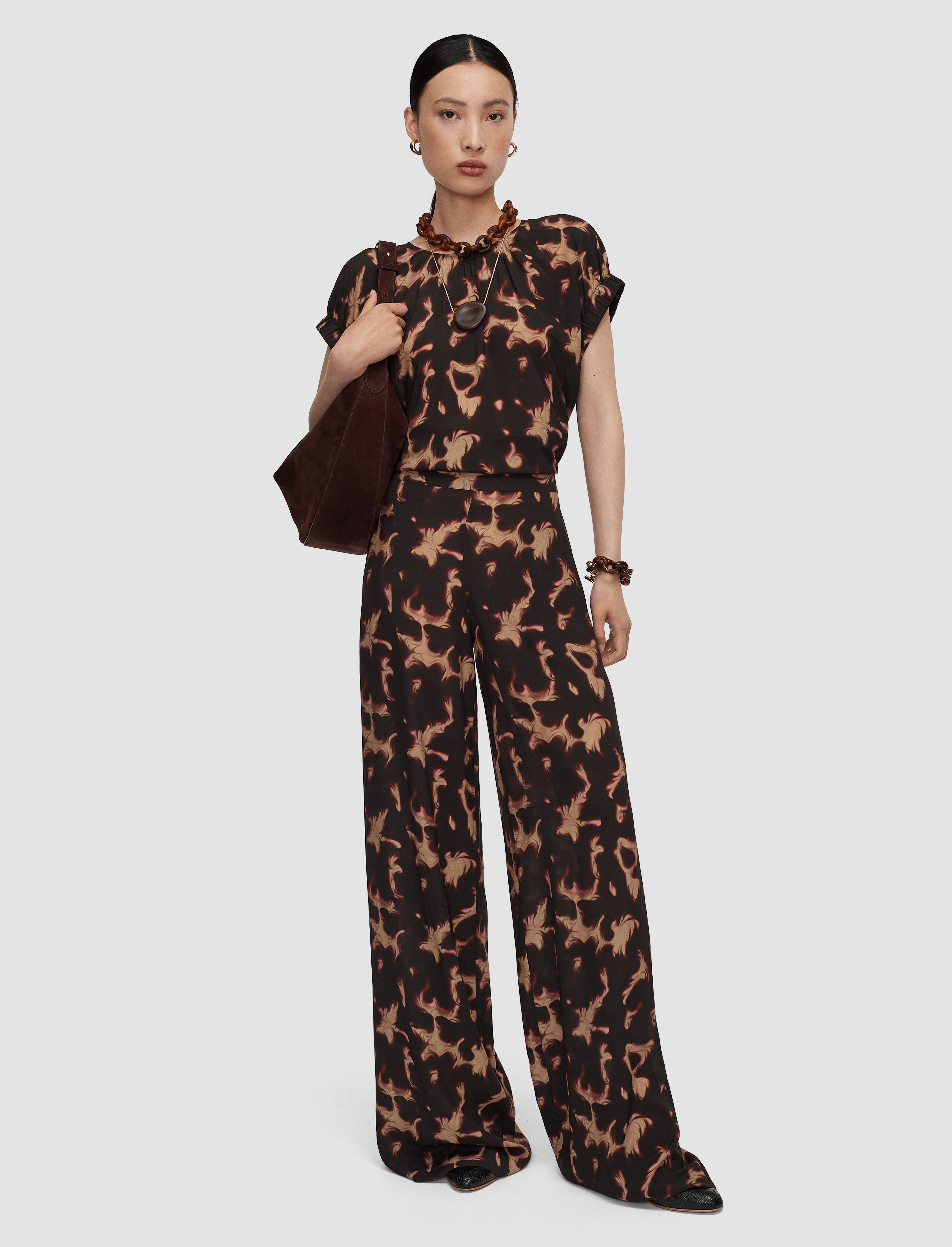 brown-rihani-tortoiseshell-crepe-trousers-JOSEPH