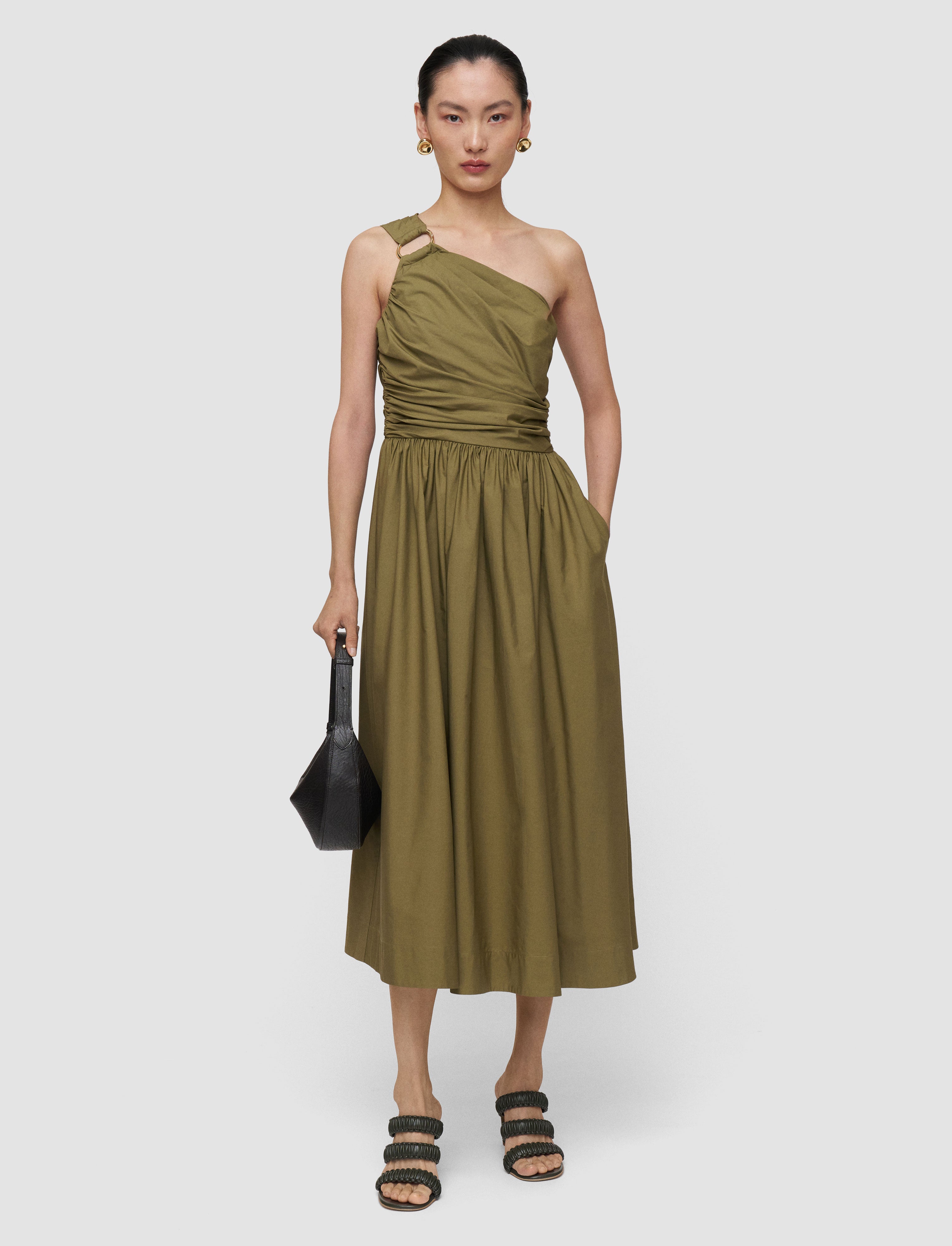 green-ros-cotton-poplin-dress-JOSEPH