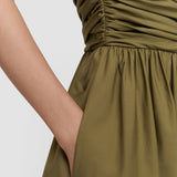 Green Ros Cotton Poplin Dress - Joseph